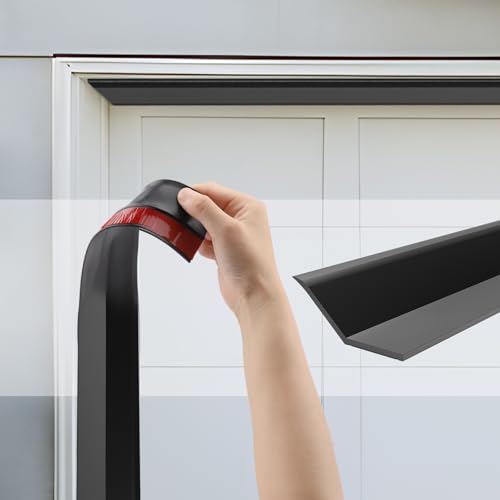 Garage Door Seal Top and Sides - 36 Ft Garage Door... (Black | TPE Rubber)
