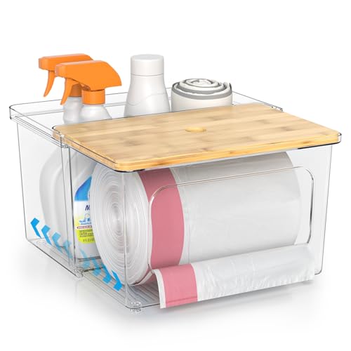 Trash Bag Dispenser Roll Holder - Clear Garbage Ba... (Clear | Plastic)