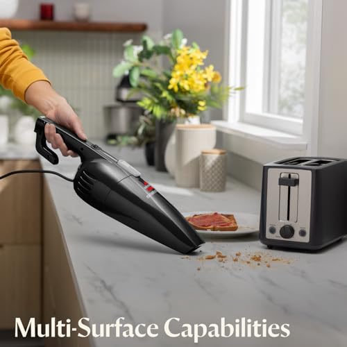 Bissell 2033M Featherweight Stick Lightweight Bagless Vacuum and Electric Broom with Crevice Tool for Hard Floors and Carpets, Black