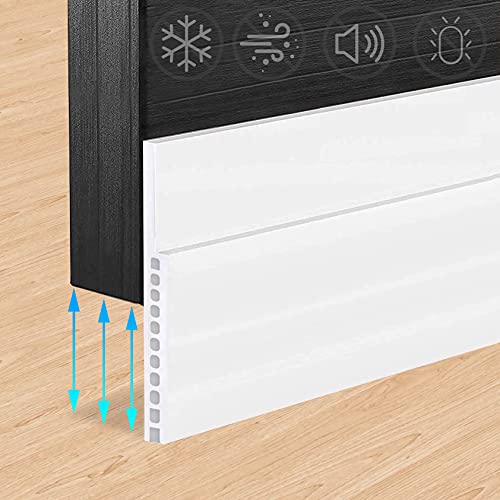Door Draft Stopper for Huge Gap,3" W x 39" L Adjus... (White)