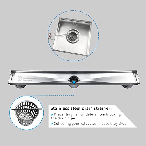 Neodrain Shower Drain Hair Catcher, 2-Pack,Only Fit Neodrain Shower Drain | 304 Stainless Steel Hair & Debris Strainer with Lifting Hook,Filter Basket for Bath Drains,Reusable Trap for Clog-Free Drains