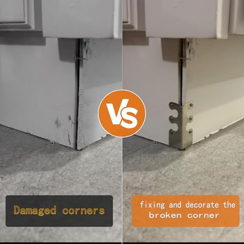 Skirting Board Corner Protectors Solid Brass Baseboard Corner Protectors, Vintage Metal Corner Protector Table Corner Perimeter Cover Safety Bracket with Screws (Bronze*10Pcs)