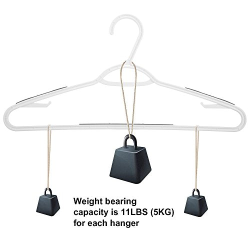 Plastic Clothes Hangers 30 Pack, Non Slip Coat Hanger Grey | Clothing Hangers with Rubber Grip, Thin Pants Hangers Space Saving, Closet Hangers for Adult Skirt Shirt Suits Dress