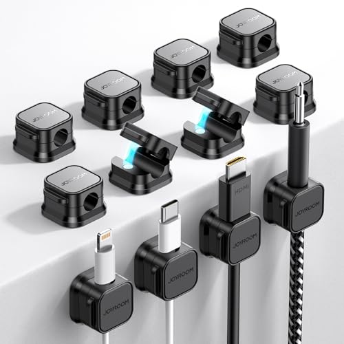 12 Pack Magnetic Cable Clips, Cord Organizer Adhes... (12-Pack)