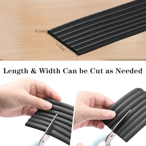 Edge Protector for Baby Proofing, Desk Edge Cushion | Corner Protector Baby, Extra-Wide Soft Rubber Foam Furniture Edge Bumper Guards for Table, 16.4ft White