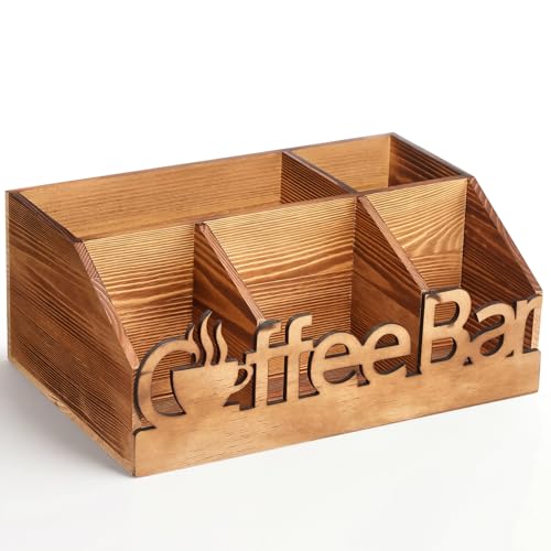 Coffee Station Organizer for Counter Wood Countert... (Natural | Wood)