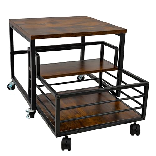 Mini Fridge Stand with Storage Moblie Fridge Table with Drawer Basket for Kitchen Dorm Used for Compact Beverage Refrigerators Upright Freezers