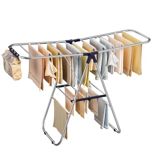 Clothes Drying Rack, Foldable Laundry Drying Rack,... (Blue)