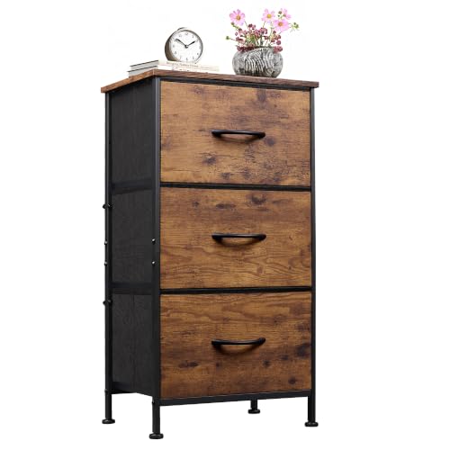 Small Dresser Nightstand for Bedroom, 3 Drawers, R...