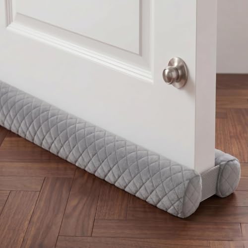 Ciieyuo Premium Velvet Under Door Draft Stopper, Adjustable 30-36 Inches | Door Air Draft Stopper, Easy-to-Install Under Door Gap Filler, Blocks Noise, Cold Air, Light, Dust, and Drafts