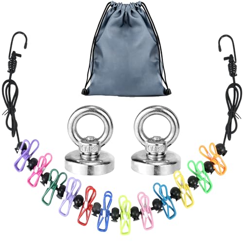 Travel Clothesline with Two Magnetic Hooks for Cru... (Colorful | Nylon)