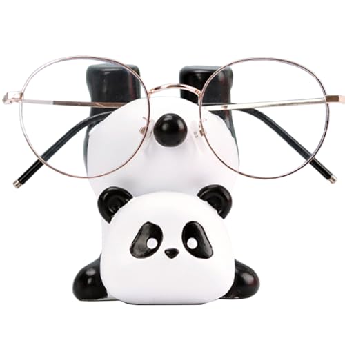 Cute Panda Glasses Display Stand for Nightstand, F... (Handstand Panda | Resin)
