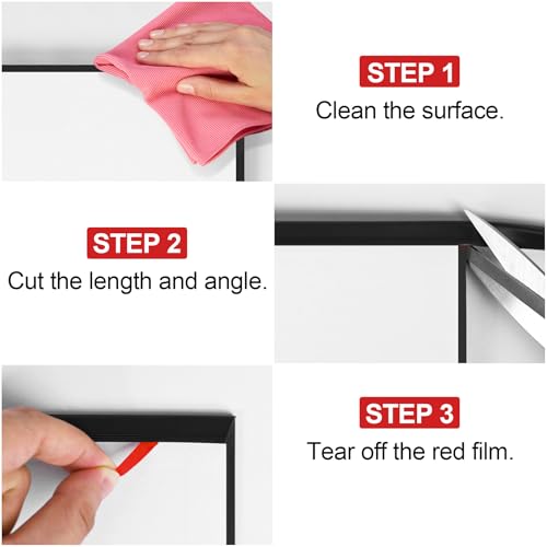 ToLanbbt Rubber Edge Trim U Channel - 1/4" Self Adhesive Sheet Metal Edge Guard Protector, EPDM Seal Strip for Car Doors, Steel Plates, Glass, Hatches, Table Corners, Fit 1/4"(6.4mm), 20Ft, Black