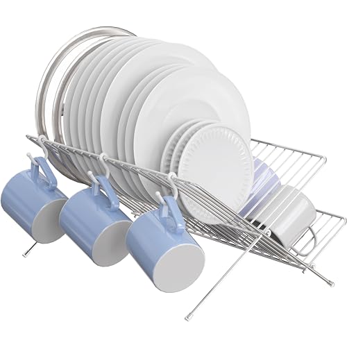 Collapsible Dish Drying Rack, Chrome (Chrome | Alloy Steel)