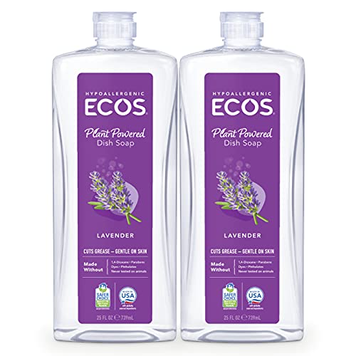 ECOS® Hypoallergenic Dish Soap, Natural Lavender,... (2 Count)