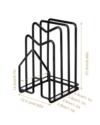 Cutting Board Rack Chopping Board Organizer Stand... (1 Pack Black | Metal)