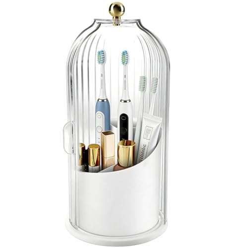 Bathroom Toothbrush Holder Organizer, 360° Rotatin...