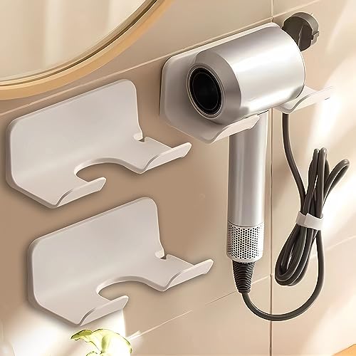 2-Pack Universal Hair Dryer Holder, Self Adhesive... (Polycarbonate)