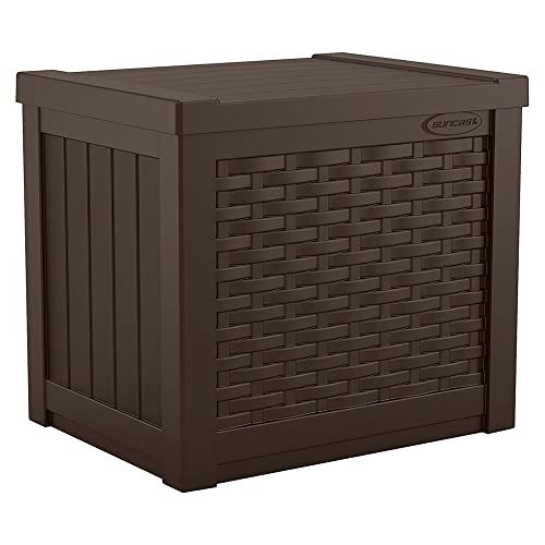 22 Gal, Small Outdoor Storage Deck Box, Java Resin... (Java Brown | Resin)
