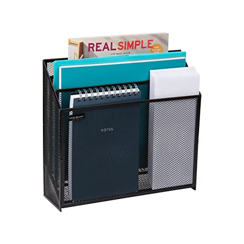 Vertical File Storage, Desktop Organizer, Workspac... (Black)
