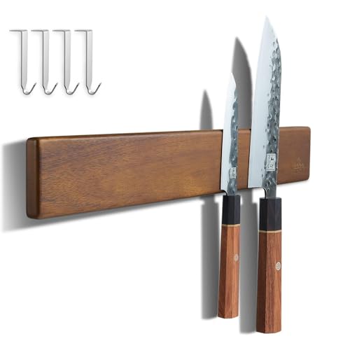 16 Inch Magnetic Knife Holder for Wall - Acacia Wo...