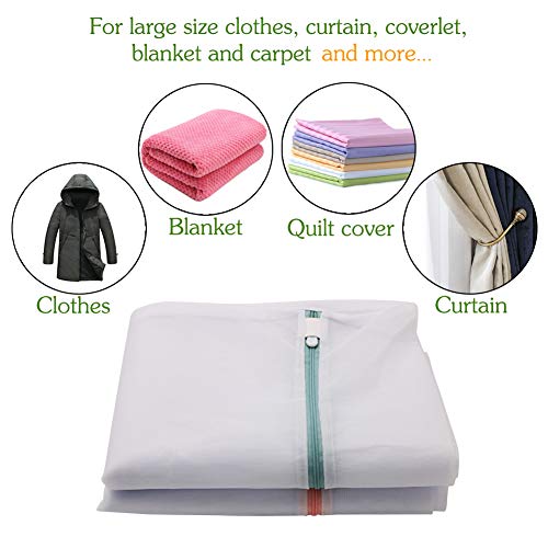 Tenn Well 2Pk 43x35" Extra Large Mesh Laundry Bags Jumbo for Blankets | Mesh bags for delicates, coats, blankets, bedding, toys, pet items, washing machine safe