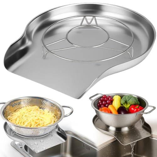 Colander and Strainer Self Drainer Base Plate Stai... (Stainless Steel)