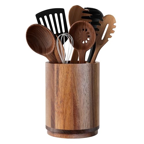 Utensil Holder, Acacia Wood Kitchen Utensil Holder... (Acacia Wood | Acacia Wood)