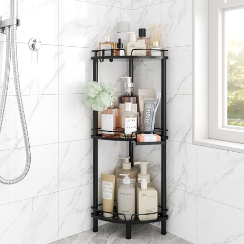 Corner Shower Caddy Standing, 3 Tier Metal Shower...
