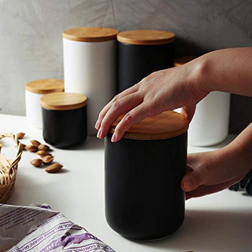 MilkyWay Food Storage Jar Ceramic Canisters With Airtight Seal Lid 27oz