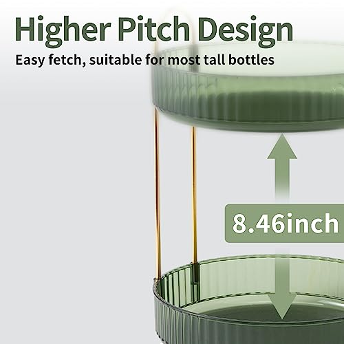 360 Rotating Makeup Organizer for Vanity,2 Tier Large Capacity Skincare Organizers,Bathroom Counter Organizer, Spinning Perfume Organizer & Vanity Organizer (Green-2 Tier)