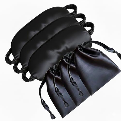 QSYW Sleep Masks, Satin Eye Mask for Sleeping - Si...