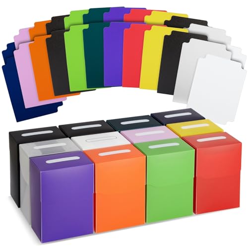 Deck Boxes with Dividers - Trading Card Storage Bo... (12 Count | Multicolor | Polypropylene)