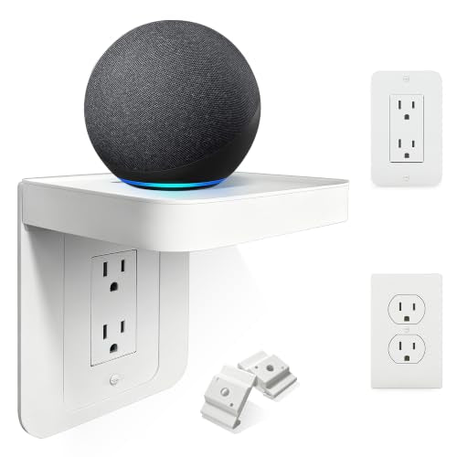 Wall Outlet Shelf for Vertical Decora and Duplex w... (White | Metal, Plastic)