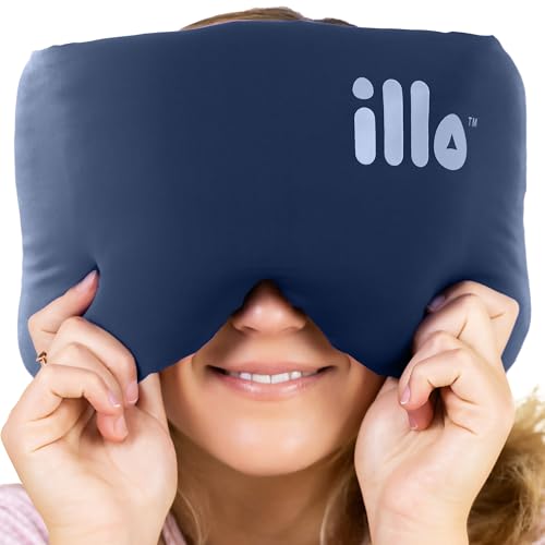 Wearable Pillow Sleep Mask | Weighted Blackout Mulberry Silk Eye Mask | Patented design for side sleepers | Soft Modal Mulberry Silk Blend | For bed naps travel airplane camping & work | Women men