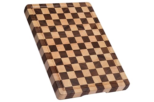 Cutting Boards for Kitchen, Checkered Cutting Boar... (Wood Checkered)