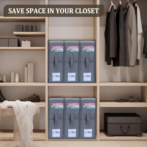 3 Pack Bed Sheet Organizers and Storage, Sheet Storage Foldable Sheet Organizer with Clear PVC, Linen Closet Organizer for Bed Sheets, Duvet Covers, Blankets, Pillowcases, Clothes