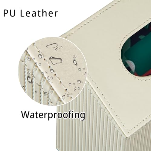 Hand Towel Cover/Holder Suitable for Kleenex Disposable Paper Hand Towels | PU Leather Tissue Box Cover, Wall-Mounted Modern Hand Towels Dispenser for Dining Room, Kitchen, Bathroom, Home Decor