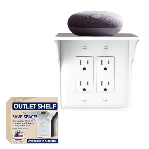 Power Perch Double Outlet Shelf Organizer - Echo D... (White | Plastic)