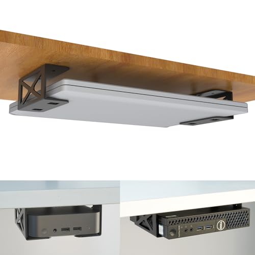 Under Desk Laptop/Mini PC Storage Mount,CPU Holder... (black)