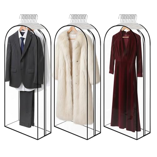 Clear Garment Bags for Hanging Clothes 3-piece set... (transparent)