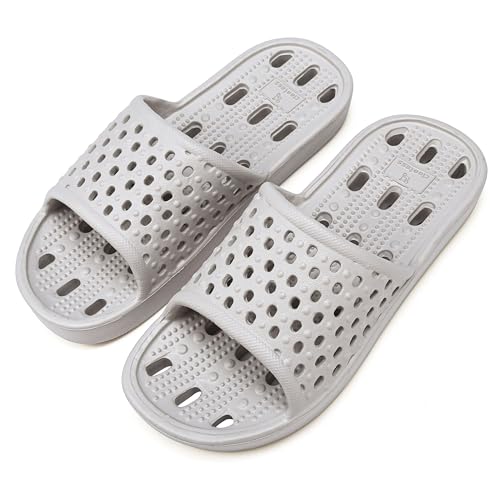 Shower Shoes Slide for Men and Women Bath Non-Slip... (2 Count | Grey)