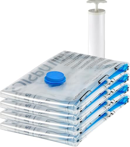 Vacuum Storage Bags for Blankets, Vacuum Compressi... (Clear)