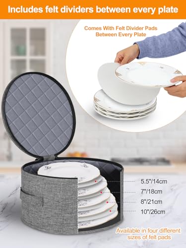 China Storage Containers 5-Piece Hard Shell Dinnerware Set Moving Boxes | Hard shell sides and bottom, quilted and stackable plate & dish protectors, plus adjustable mug and cup storage for moving