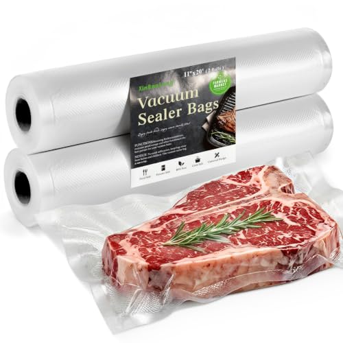 Vacuum Sealer Bags Rolls, 11inx20ft, 2 Pack (2 Count | Clear)