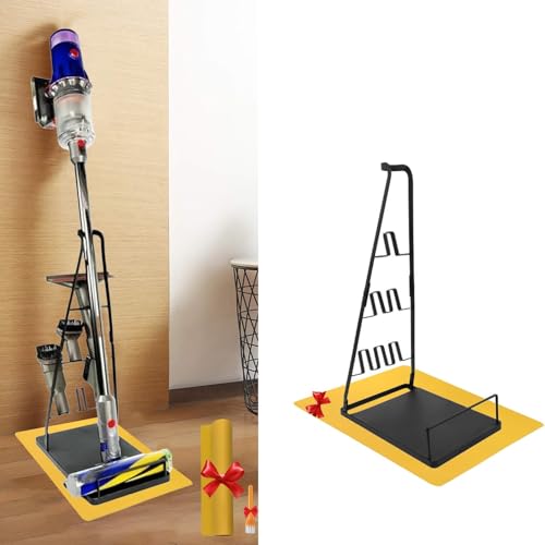 Vacuum Stand No-Drill Storage for Most Stick Vacuu... (Black | Metal)