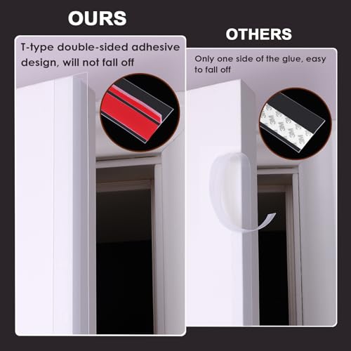 T-Shaped Silicone Door Weather Stripping, Clear, 1.38" W x 20 ft | T-shaped design helps the seal stay in place on door frames while reducing drafts, energy loss, and outside noise
