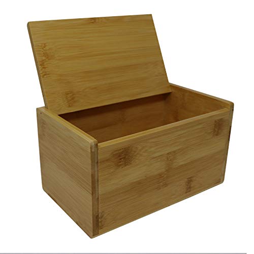 Bamboo Face Mask Dispenser | Wooden Mask Box with Cover for Storing and Dispensing Personal Face Masks