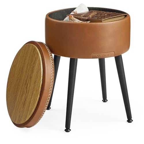 EKHO Collection - Storage Ottoman, Vanity Chair St... (Caramel Brown)