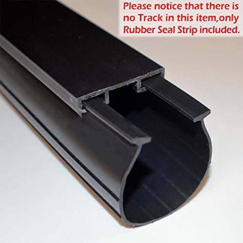 Garage Door Bottom Seal Kit with U-Shape Weather Stripping, Universal Professional Grade T-End Rubber Strip, 5/16" x 3 3/4" x 20 Feet (Black)
